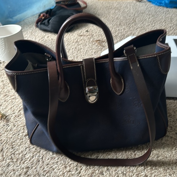 Dooney & Bourke Signature Black Canvas Large Satchel with shoulder strap - Picture 6 of 7